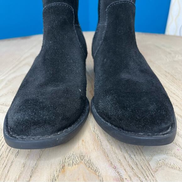 Born Bresson Suede Chelsea Boot Pull On Black Ankle Bootie Women’s 7 - Picture 5 of 13